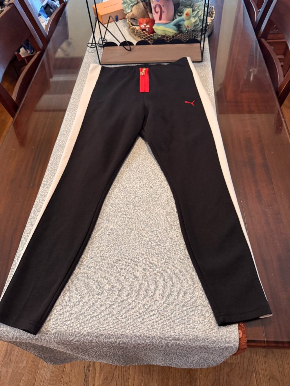 NWOT PUMA T7 Women's High-Waisted Half-Zip Leggings Black Size L
